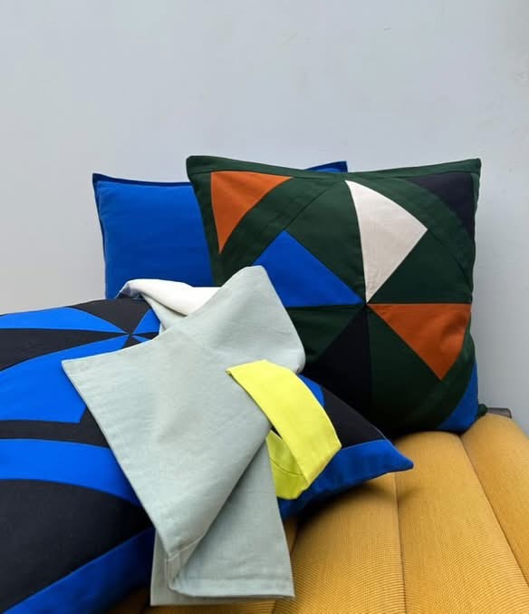 pillows, table runner,